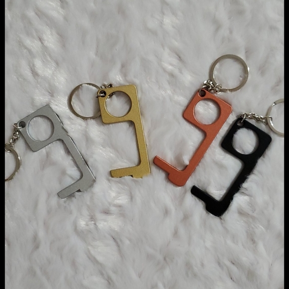 Touch free no contact keychain 4 colors Hands Free Germaphobe - Picture 6 of 6